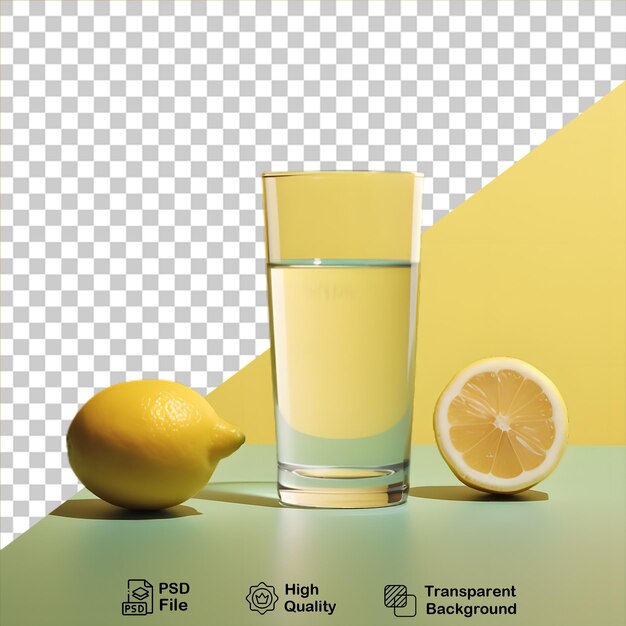 PSD smaczny lemon smoothie izolowany na przezroczystym tle zawiera plik png