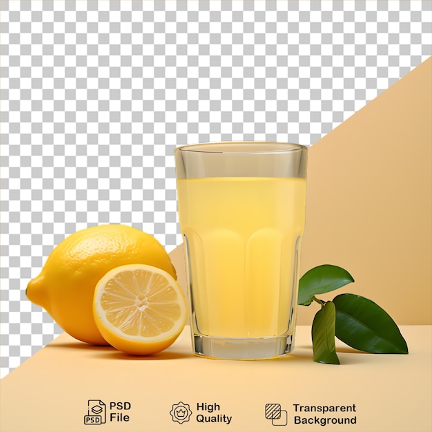PSD smaczny lemon smoothie izolowany na przezroczystym tle zawiera plik png