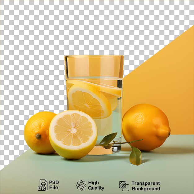 PSD smaczny lemon smoothie izolowany na przezroczystym tle zawiera plik png