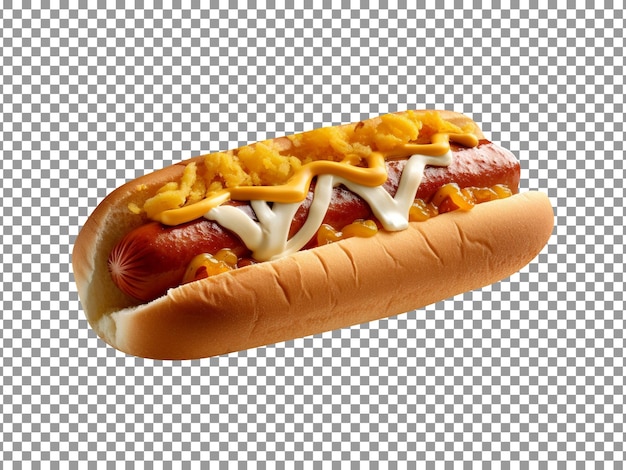 Smaczny Pikantny Hotdog Na Przezroczystym Tle