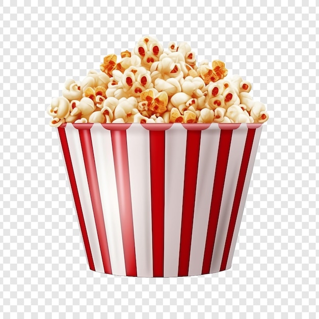 Smaczny Popcorn W Glazurze Karmelowej Izolowany Na Przezroczystym Tle