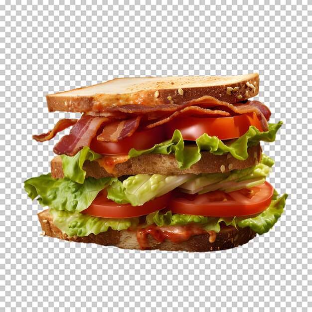 PSD smakelijke sandwich png geïsoleerd op transparante achtergrond