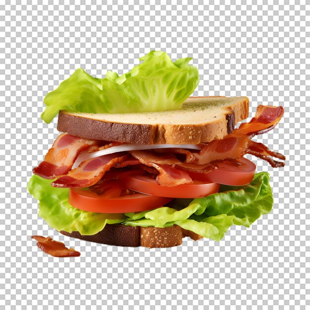 PSD smakelijke sandwich png geïsoleerd op transparante achtergrond