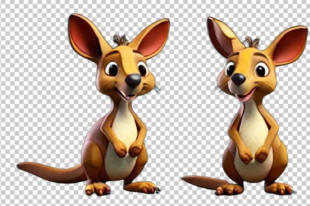 Small 3d cartoon kangaroo