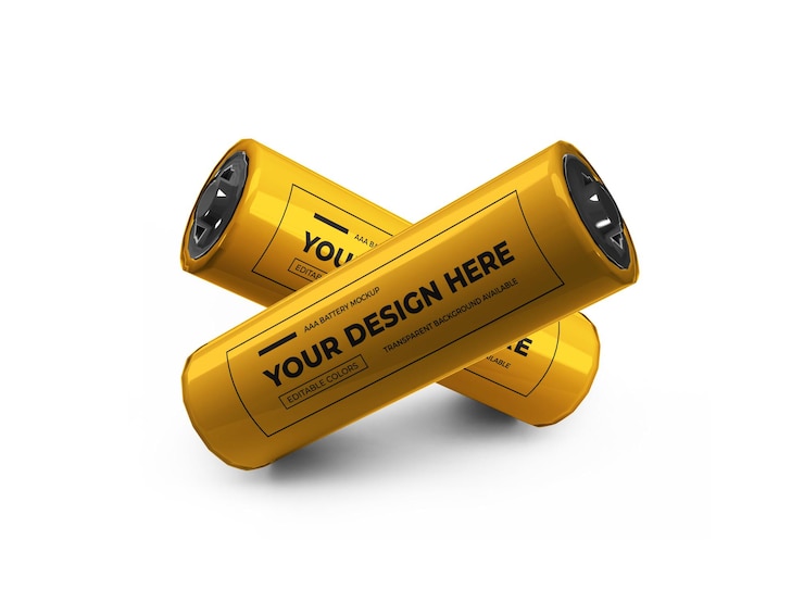 PSD small aa battery 3d mockup isolated