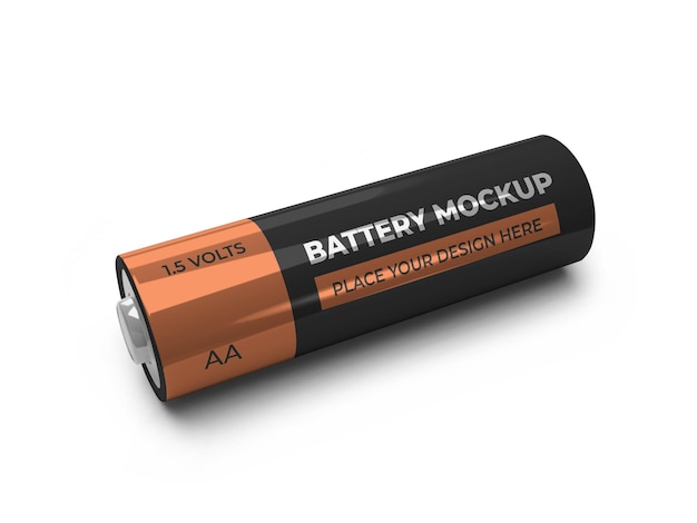 Маленький AA Battery 3D Mockup Template Isolated