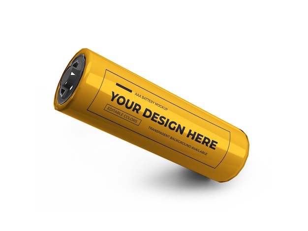 PSD design mockup 3d a batteria piccola