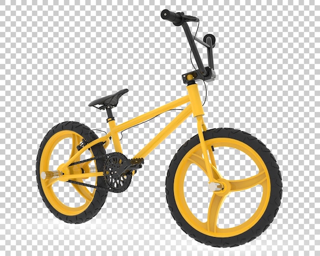 Piccola bici su sfondo trasparente 3d rendering illustrazione