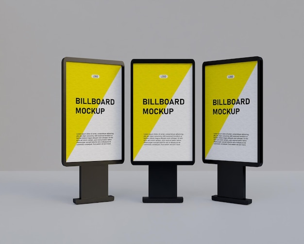 Mockup 3d per cartelloni pubblicitari di piccole dimensioni