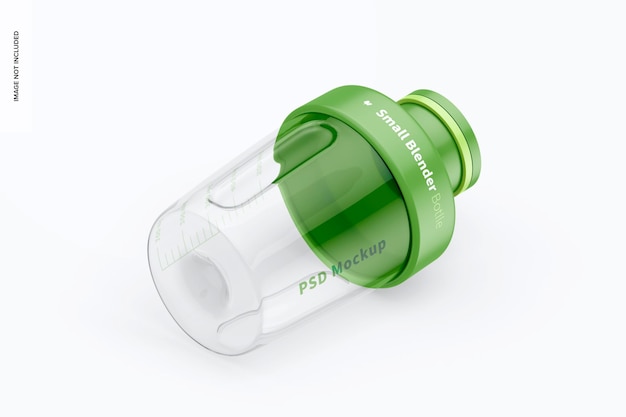 Small blender bottle mockup, isometric right view