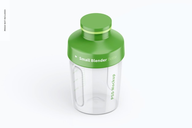 Small Blender Bottle Mockup, Isometric View