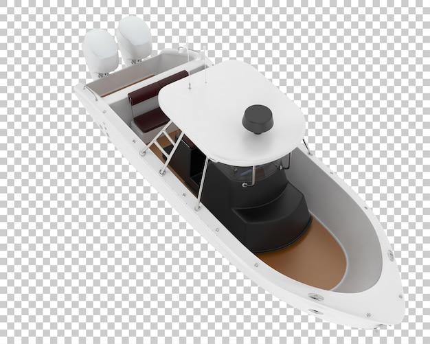 PSD small boat on transparent background 3d rendering illustration