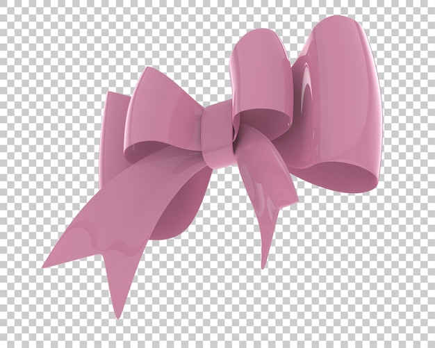 Small bow on transparent background 3d rendering illustration