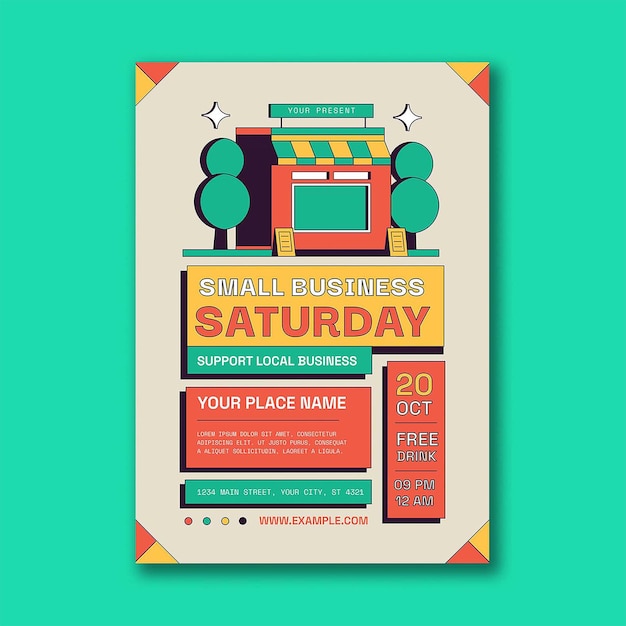 PSD small business saturday flyer