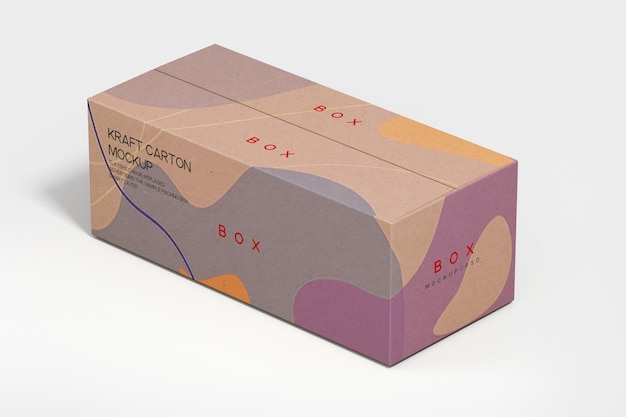 PSD small cardboard box mockup design