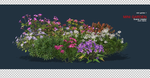 Small colorful flower garden