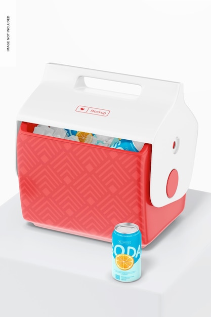 Small cooler mockup, perspective