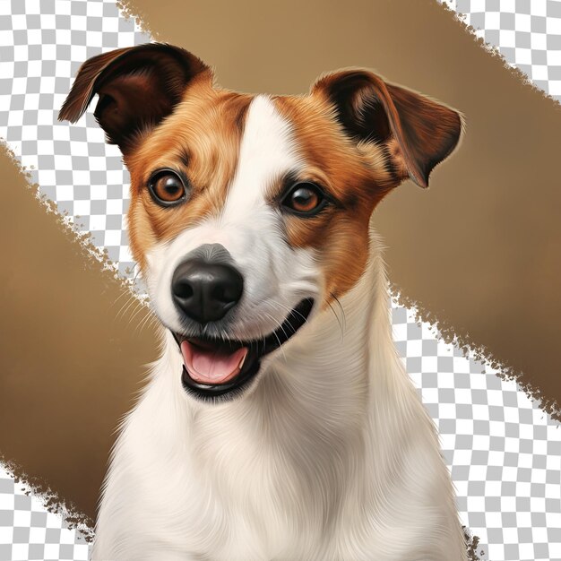 PSD small dog breed known as jack russell terrier transparent background