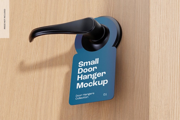 small door hanger mockup, perspective