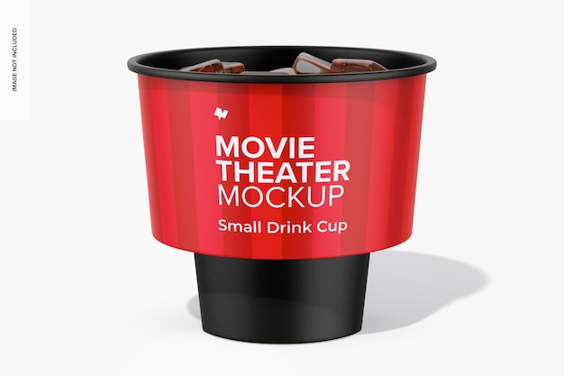 Small drink cup mockup front view