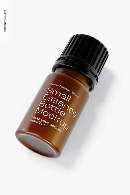 PSD small essence bottle mockup, perspectief