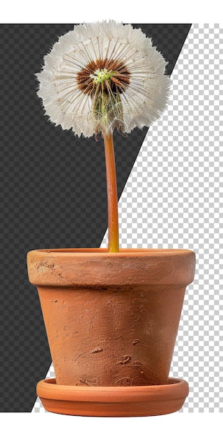 PSD a small flower is in a pot stock png