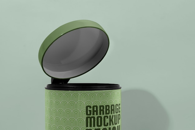 Small garbage can mockup