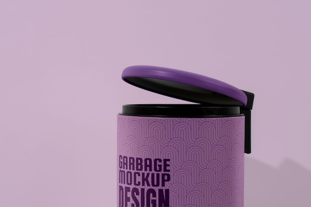 Small garbage can mockup