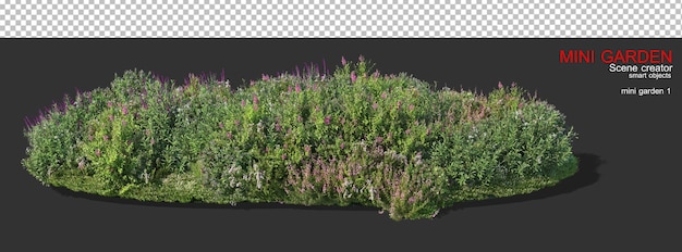 多くの植物がある小さな庭