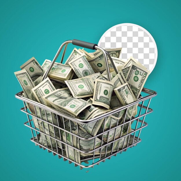 PSD small grocery cart with money