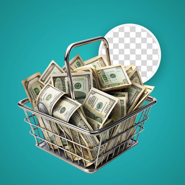 PSD small grocery cart with money