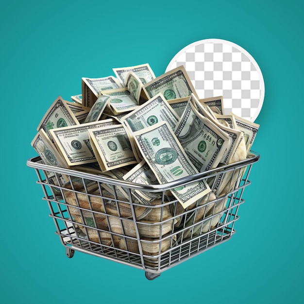 PSD small grocery cart with money