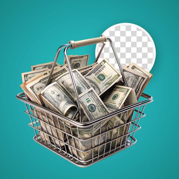 PSD small grocery cart with money