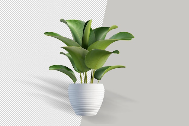 Small interior plant in cube pot scene creator