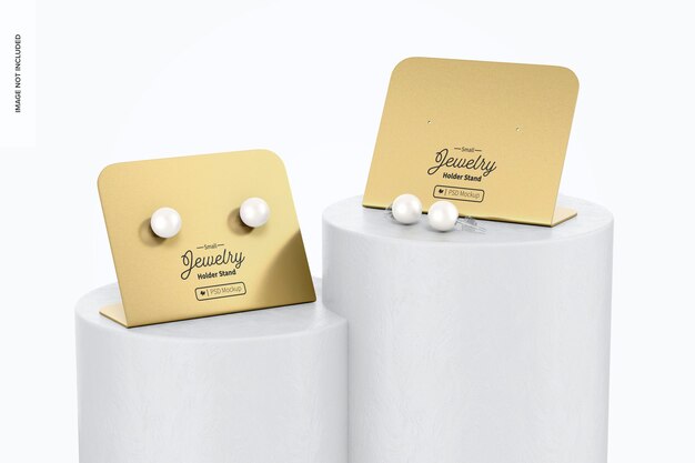 PSD small jewelry holder stands mockup