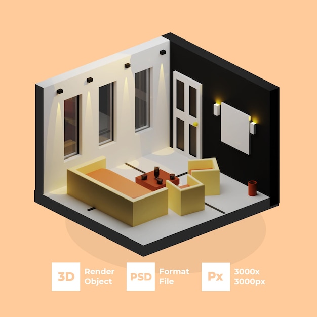a small living room with some sofas in it and some lamps that make it aesthetic and additional lamps