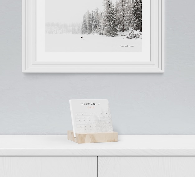small page for calendar concept mock-up