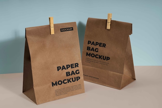 PSD small paper bag mockup