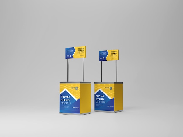 PSD small promo stands mockup