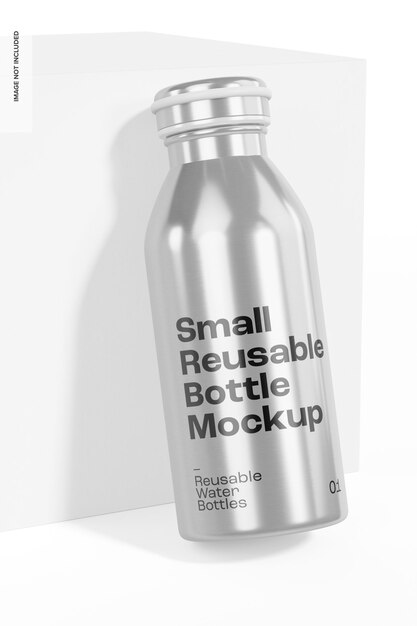 Small reusable bottle mockup, leaned