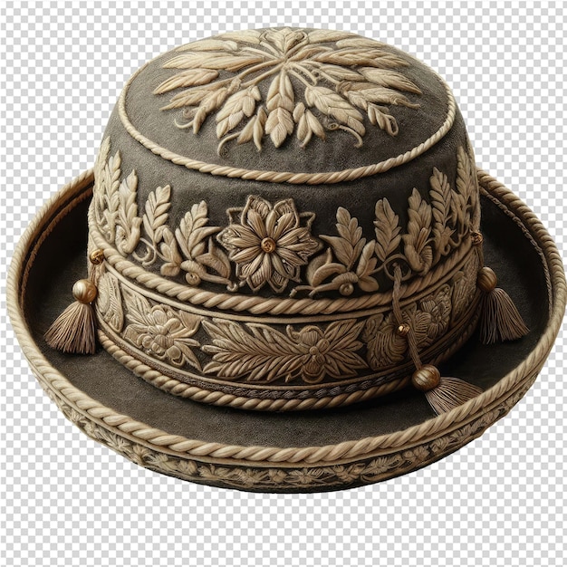 PSD a small round box with a flower design on it