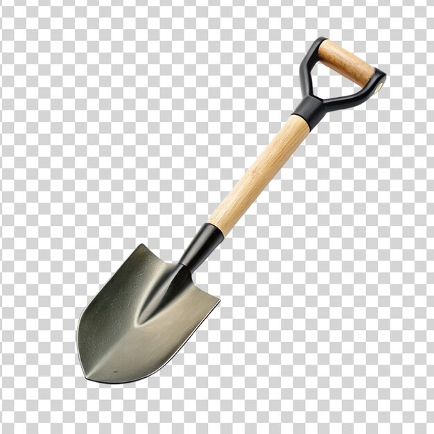 PSD small shovel isolated on transparent background