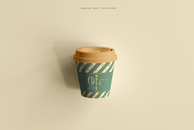 small size biodegradable paper cup mockup