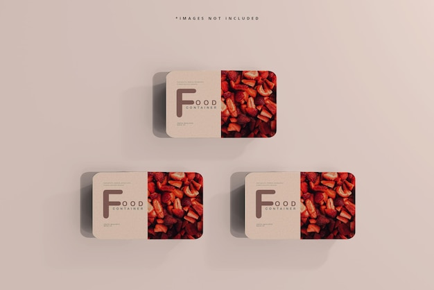 Small Size Food Container Mockup