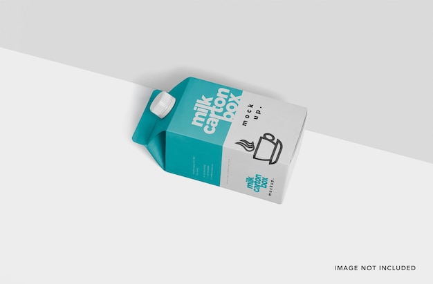 PSD small size paper carton mockup for beverage packaging