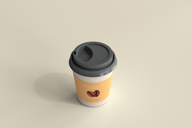 小さいサイズの紙のコーヒーカップのモックアップ