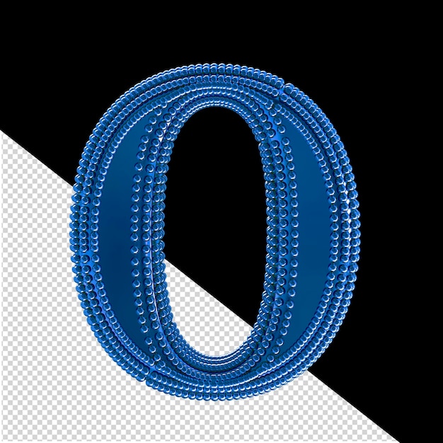 PSD small spheres on the blue symbol letter o