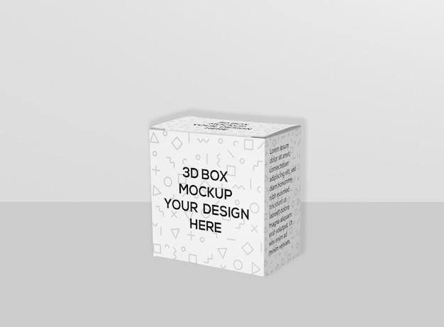 Small square box mockup