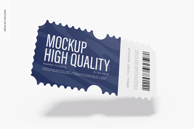 Small Ticket Mockup, Floating