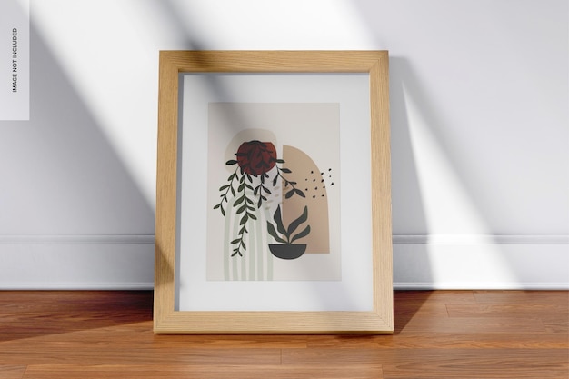 small wooden frame mockup, front view